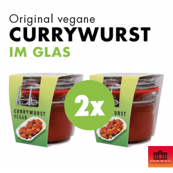 2x Vegane Currywurst im Glas